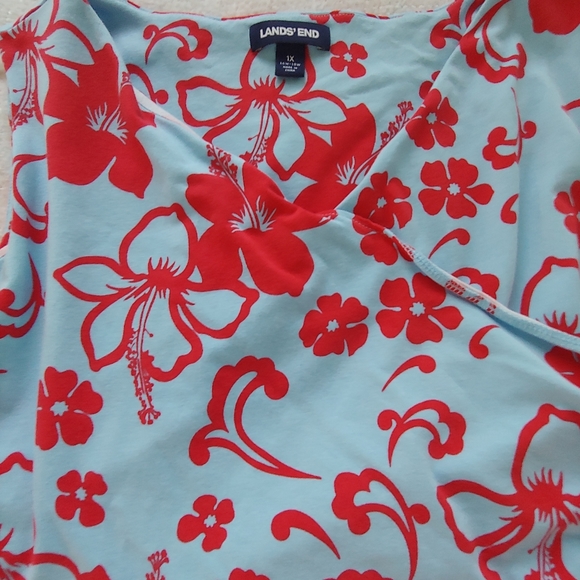 EUC Plus Size Land's End Sleeveless Fit & Flare Dress - Size 1X - Picture 9 of 12